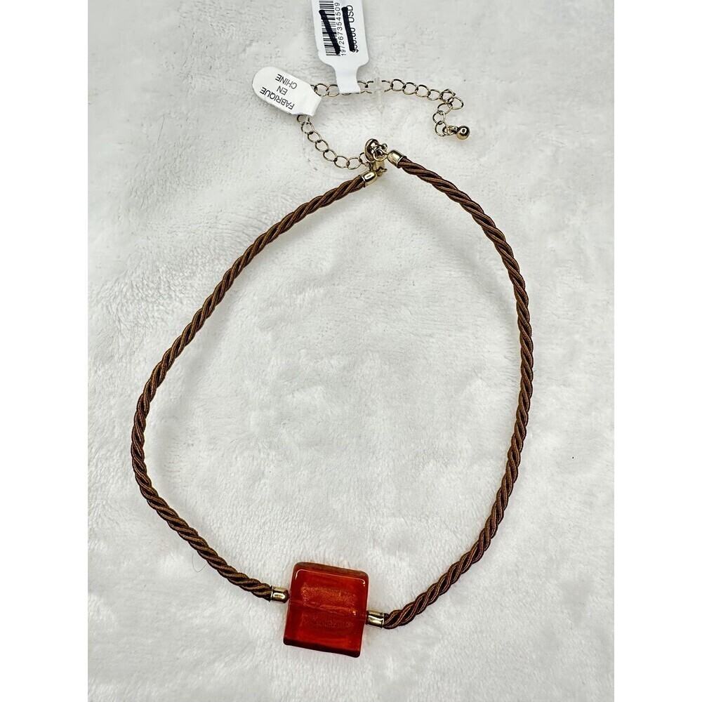 NEW Free People Sunshine Express Choker Brown Glass Bohemian Necklace Layering